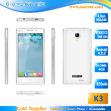 4.7" Qhd Touch Screen RAM 512MB ROM 4G Android Phone (K3)
